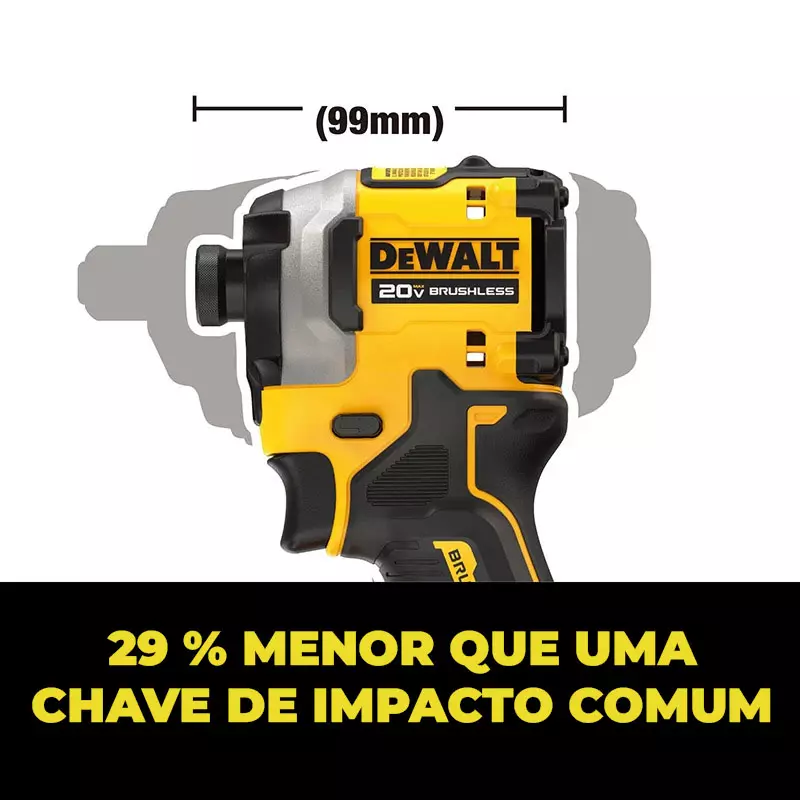 Chave Impacto Atomic DCF850B 20V-1/4 Pol. S/Bat Dewalt